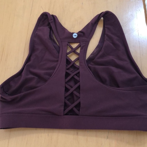 AVIA Women's Sports Bra Burgundy Size Large - Picture 3 of 6